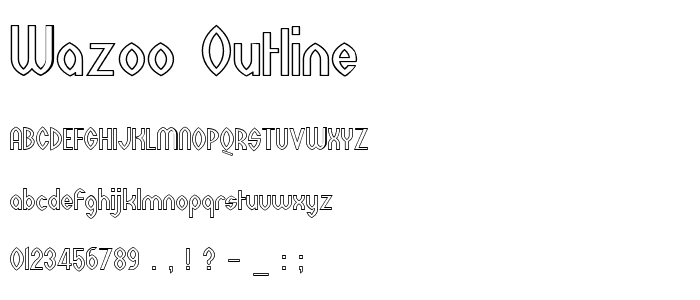 Wazoo Outline font